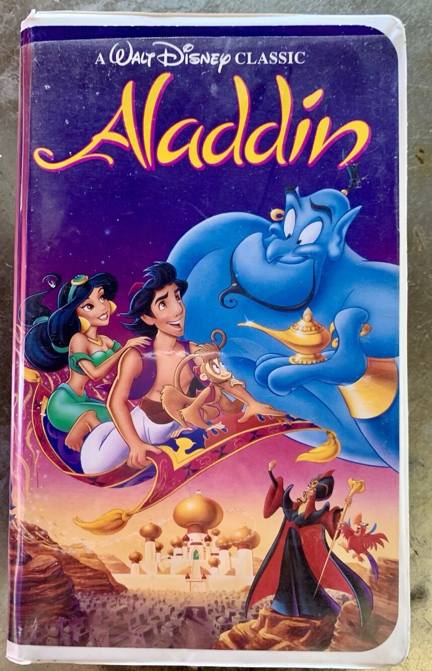 **Black Diamond Walt Disney Home Video Aladdin VHS The Classics 1992 G CC